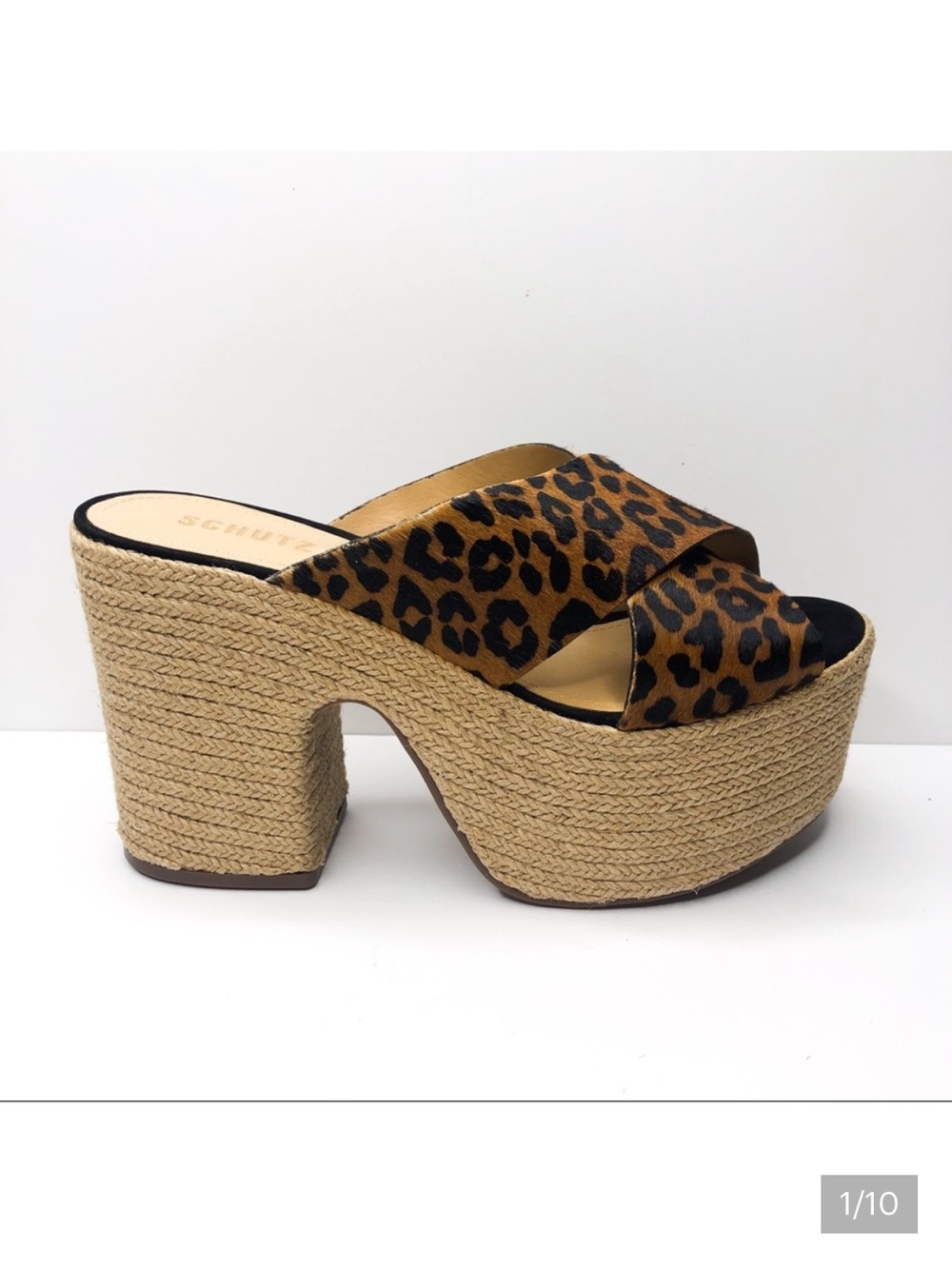 Schutz Calf Hair Lora Platform Sandal